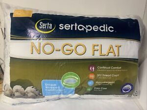 Sertapedic No-Go-Flat Bed Pillow, Standard/Queen