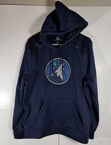 Minnesota Timberwolves Hoodie Men's Large Majestic ThermaBase NBA Basketball Cover