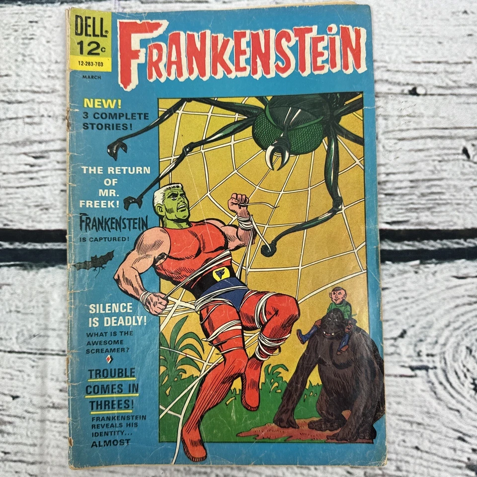 Frankenstein #4 1962 ¡El regreso del Sr. Freek! ¡Último número! Cómic Dell SIN CLASIFICAR Foto 1 de 4
