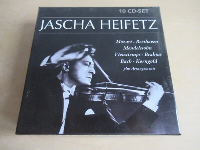 Jascha Heifetz-10er CD Box-Bach, Mozart, Beethoven, Vieuxtemps, Korngold - Bild 1 von 4