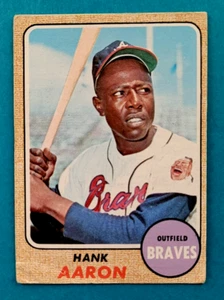 1968 Topps #110 Hank Aaron Atlanta Braves HOF Baseballkarte EX - Bild 1 von 2