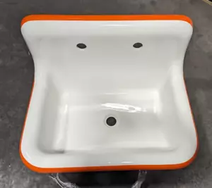 NBI 2418-WM-Tricorn-Black Wall Mount 24" High Back Bath Sink Tricorn Black - Picture 1 of 7