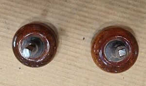 Vintage Doorknob - Brown Marble Bennington Style Handle Pull Door Knob - Picture 1 of 5