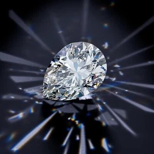 5 Ct+ Natural White 'D' Color VVS1 Unheated, Untreated Loose Diamond Pear Cut - Picture 1 of 7