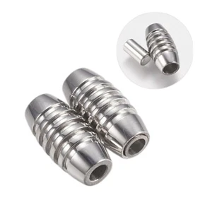 Chiusura magnetica ovale in acciaio inox 2 pezzi foro 3mm 16X8mm antiappannamento - Foto 1 di 3