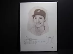 BILLY MARTIN SIGNED AUTOGRAPH FRAMED 18X24 DAVID A. COONEY SIGNED LITHOGRAPH PSA - Picture 1 of 5