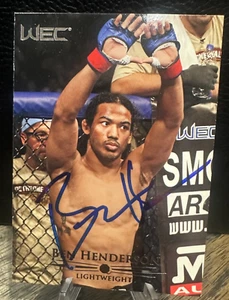Benson Ben Henderson Signed 2011 Topps Round UFC Card in person Auto - Picture 1 of 1