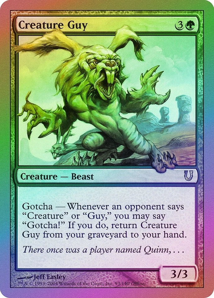 Creature Guy FOIL Unhinged PLD Green Uncommon MAGIC GATHERING CARD ABUGames - Image 1 of 1