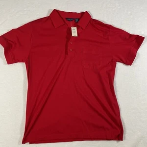 Vintage Deadstock Sparetime Short Sleeve Polo Single Stitch Red Large - Bild 1 von 7