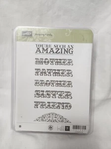 Stampin Up Amazing Family Stamp Set Of 7 Mother Sister Father Brother Friend - Picture 1 of 2