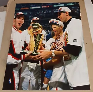 Steve Kerr Chicago Bulls Firmado Autografiado 1996 Campeones 8x10 Foto Certificado de Autenticidad Warriors - Imagen 1 de 1