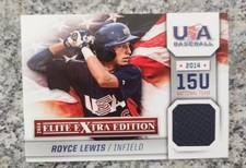 2014 Panini Elite Extra Edition USA Baseball 15U Game Jerseys Royce Lewis #15