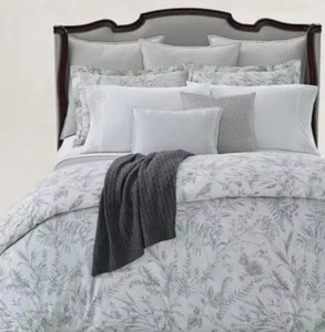 $355 Ralph Lauren Genevieve Floral 300 TC FULL/QUEEN Duvet Cover - Grey - NEW - Picture 1 of 9