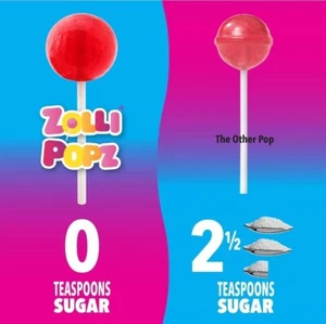 Zollipops Clean Teeth Lollipop anti Cavity Sugar Free Candy Natural Fruit Flavor - Picture 1 of 3