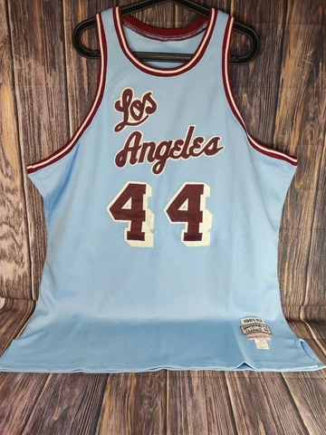 Vintage NBA Mitchell & Ness Hardwood Classics LA Lakers Jerry West Jersey Sz 54 Cover