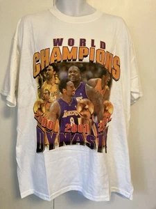 2002 Los Angeles Lakers World Champions Dynasty Shirt Kobe Shaq XL Never Worn - Picture 1 of 7