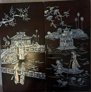 Two Mother of pearl wall panels 11..5”x23.5”. Originally Purchased For $800! - Picture 1 of 1