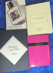 4 womens perfume samples: Prada Candy, Vanilla Woods, Jo Malone, Kilian - Picture 1 of 2