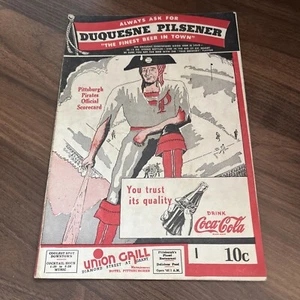 1943 MLB Chicago Cubs @ Pittsburgh Pirates Scorecard - Picture 1 of 10