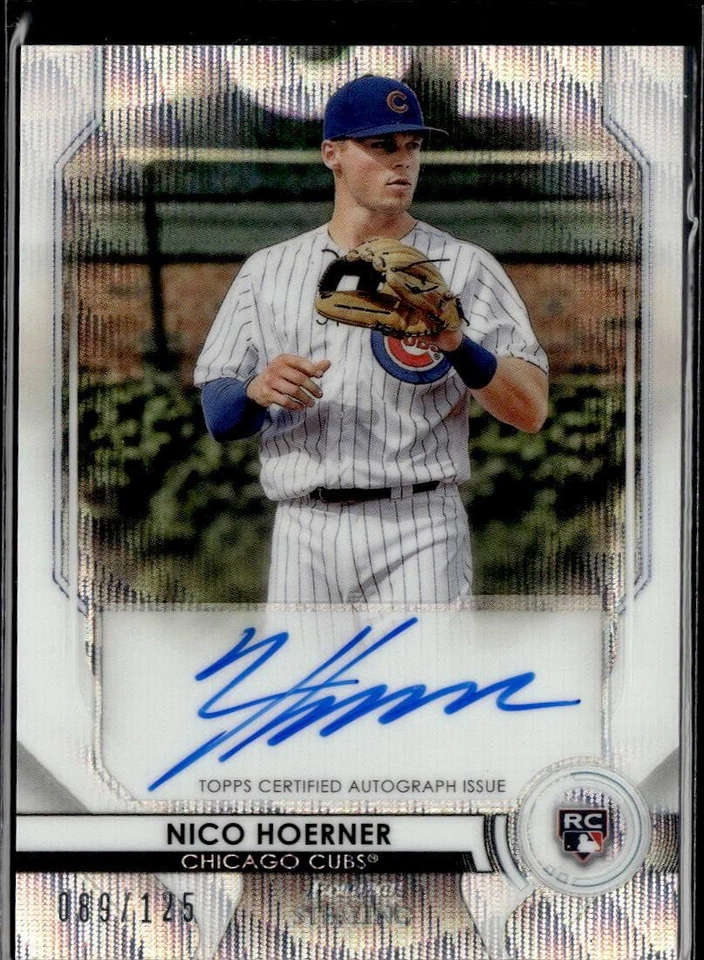 2020 Bowman Sterling Nico Hoerner Rookie Autographs Chicago Cubs RC Auto - Image 1 of 2
