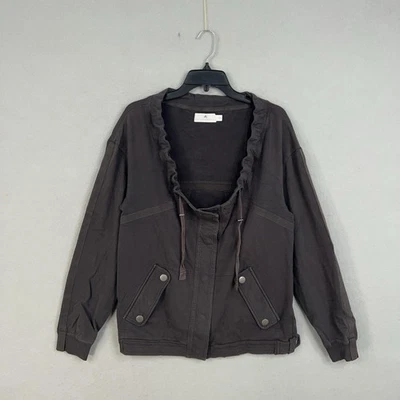 Chaqueta Adidas Stella McCartney para mujer pequeña marrón cuello acanalado bolsillos a presión Foto 1 de 4