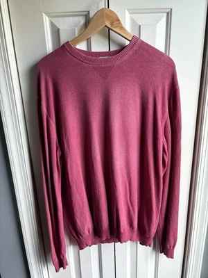 Camisa Pullover United Colors Of Benetton Para Hombres Roja Lavada Texturizada Manga Larga XL Foto 1 de 4