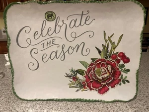 Michel Design Works Weihnachtsstrauß Celebrate Melamin Serviergeschirr Kekstablett - Bild 1 von 1