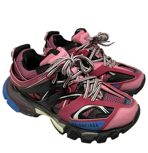 BALENCIAGA "TRACK" PINK AND BLUE SNEAKERS, 38, $1390 - Picture 1 of 11