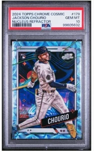 2024 Topps Chrome Cosmic Jackson Chourio Rookie Nucleus Refractor RC #179 PSA 10 - Picture 1 of 2