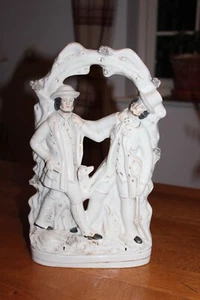 Antique Victorian Staffordshire Flatback, The Murder of Thomas Smith - Poaching - Picture 1 of 9