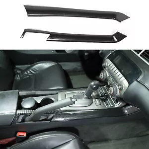 Carbon Fiber Gear Shift Side Panel Decor Cover Trim For Chevrolet Camaro 2010-15 - Imagen 1 de 11