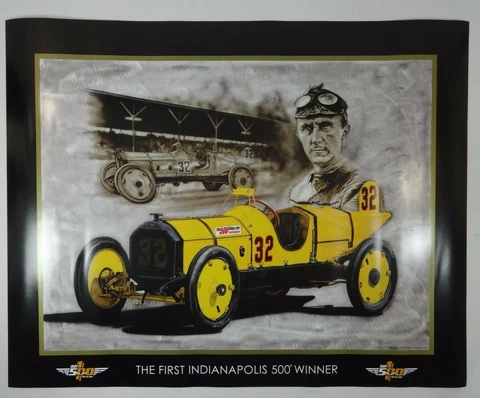 First Indianapolis 500 Winner Ray Harroun Marmon Wasp Collector Poster Unframed Cover