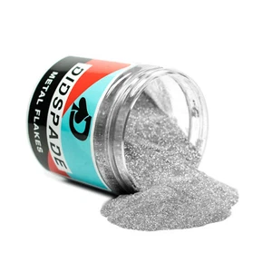 2oz Chrome 0.004 Silver Micro Metal Flake - Solvent Resistant Glitter - Picture 1 of 3
