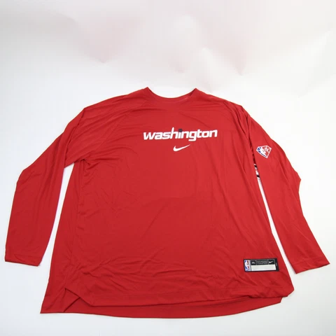 Washington Wizards Nike NBA Authentics Long Sleeve Shirt Men's Red New Cover