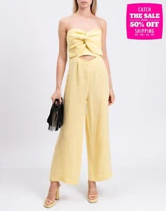 PVP €385 FORTE DEI MARMI COUTURE Mono de Lino IT42 US6 UK10 M Hecho en Italia - Imagen 1 de 10
