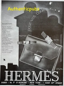 PUBLICITE HERMES BAGAGE SAC BOX LOQUET MONTRE SELLE DE 1931 FRENCH AD PUB RARE - Imagen 1 de 1