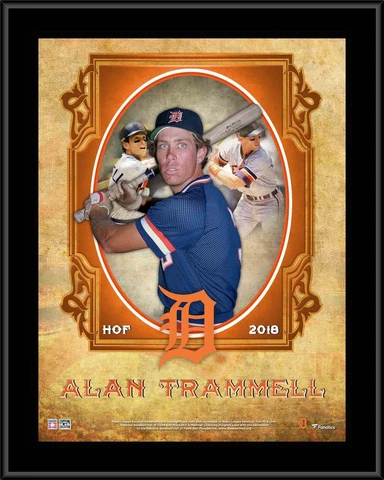 Alan Trammell Detroit Tigers 10.5" x 13" Hall of Fame Sublimated Plaque Cover