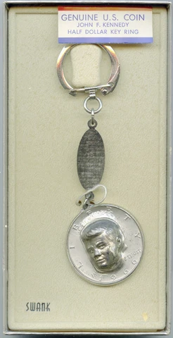 John F Kennedy Half Dollar Silver Half Key Ring Genuine US Coin Keychain -DN121 Cover