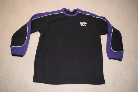 NEW Kansas State Wildcats Nike Fleece Sweatshirt Size XL Black Purple Big 12 Cover