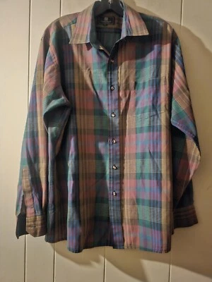Vintage Givenchy Monsieur Plaid Button Up Shirt Men's Size Large   - Image 1 of 4