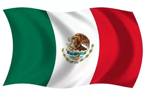 Calcomanía México Mexicana Ondulada Bandera Ondulada Pegatina Derecha V - Imagen 1 de 1