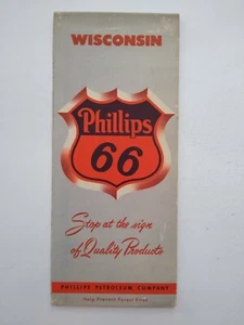 Hoja de ruta vintage Wisconsin Phillips 66 gasolinera 1959 - Imagen 1 de 2
