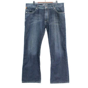 ROBIN'S JEANS Low Ryder Straight Cotton Wings Graphic Blue Jeans Pants - Size 38 - Picture 1 of 7