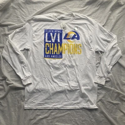 2021 Los Angeles Rams Super Bowl 56 Champions Team Roster Shirt Sz Large NWT - Image 1 of 4