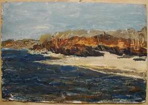 Ukrainian Soviet USSR oil painting impressionism seascape river - Picture 1 of 5