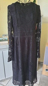 TOP ZARA Kleid Gr M 38 40 schwarz festlich Spitze Damen Coctailkleid Partykleid - Bild 1 von 6