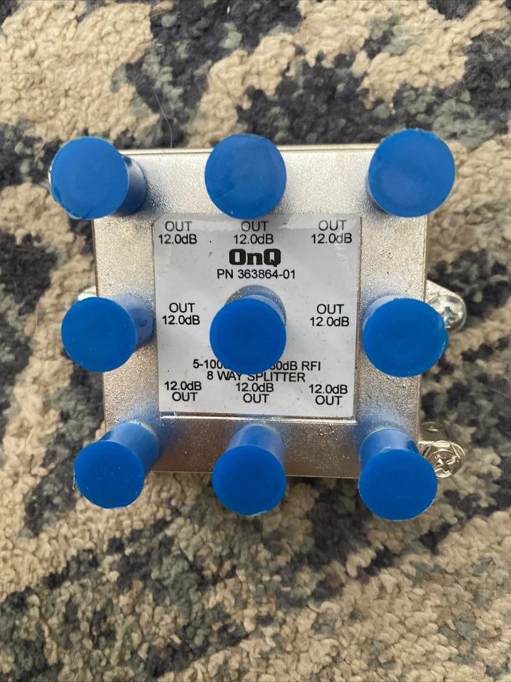 OnQ 8-Way Coax Video Cable Splitter Part 363864-01, 5-1000MHz - Image 1 of 1