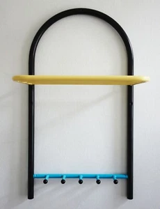 garderobe 70er 80er jahre memphis design stil coat rack wandgarderobe - Bild 1 von 6