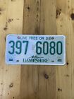 Vintage New Hampshire Live Free or Die US Car License Number Plate 397 6080
