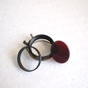 Agfa Filter Holder Filterhalter Clip On Dark Red 32mm Glass Filter Vintage - Picture 1 of 2